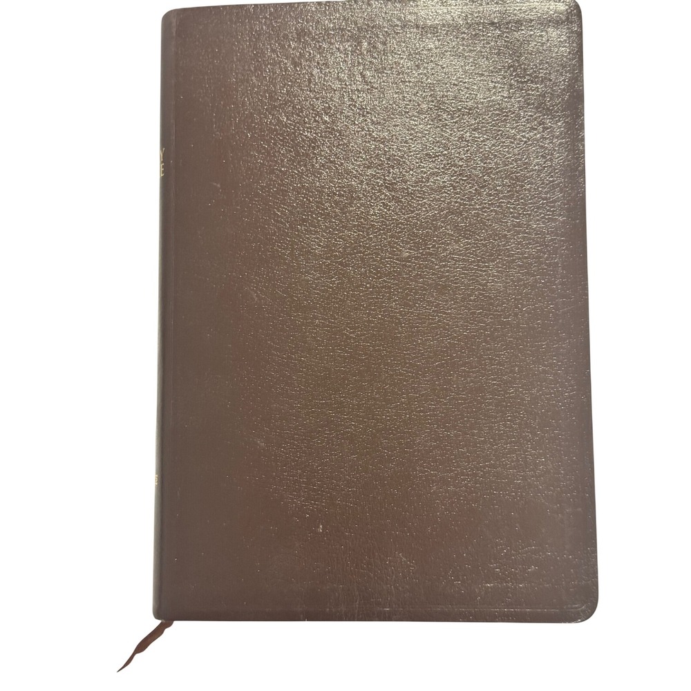 Zondervan NIV Holy Bible Brown Bonded Leather Gold Gilt Edges Ribbon Marker